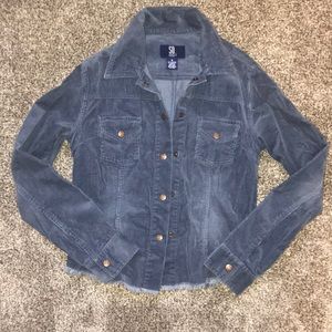 Blue Corduroy Snap Jacket